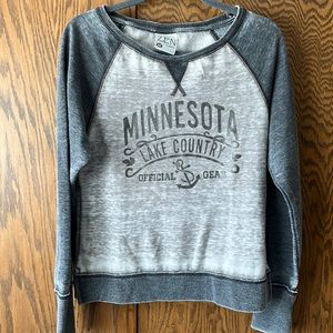 Minnesota lake county distressed look sweatshirt